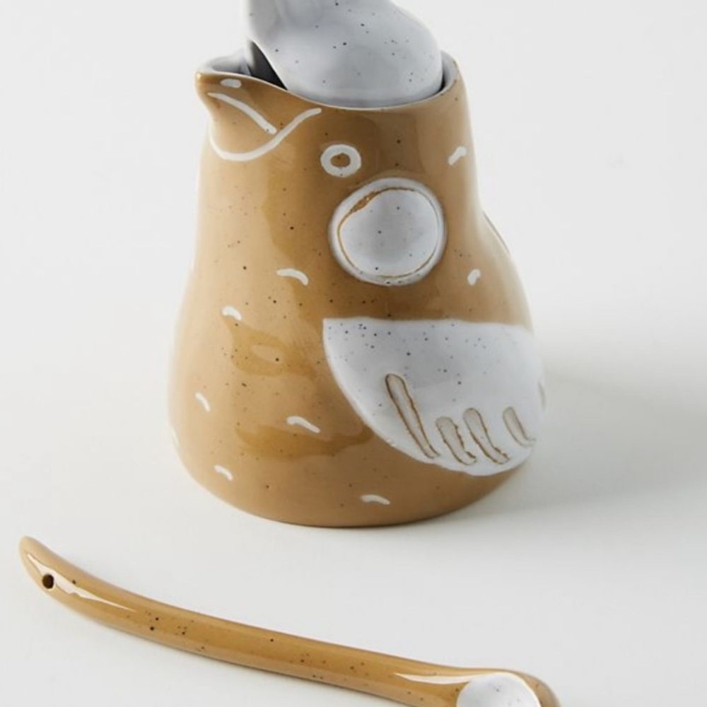 🆕NWT ceramic Knotwork LA Rio Spice Jar & Spoon